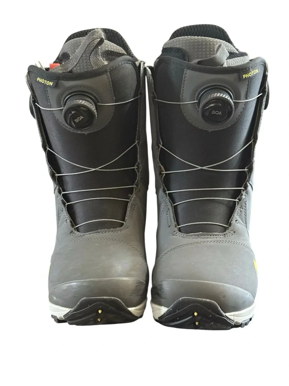 Burtons Photon BOA Imprint 3 Snowboard Boots Gray Black Size 7.5 Mens